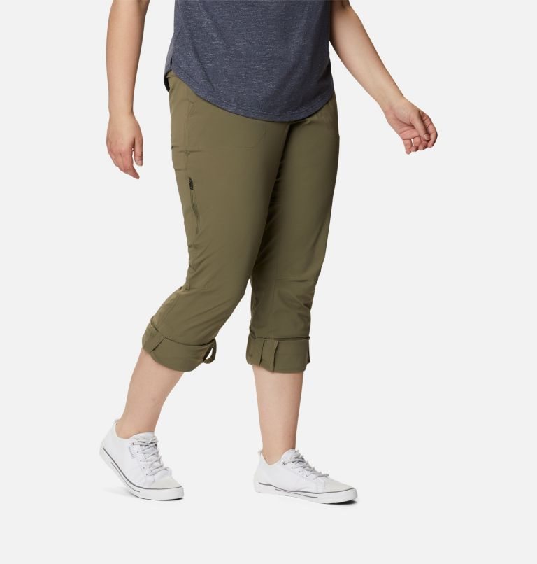 Women's Columbia Saturday Trail Stretch Pants Olive | Plus Size CA-N5318